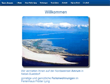 Tablet Screenshot of amrum-sueddorf.de